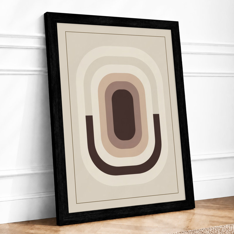 Concentric Depths Minimalist - Print, A2 - 59.4 x 42.0 cm, Black
