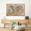 «Vintage Map Hemisphere Map», reproduction sur toile-92519001