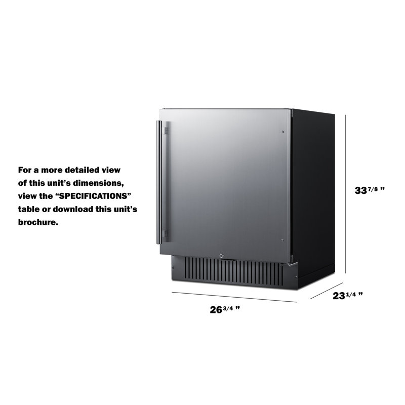 27" Wide Built-In All-Refrigerator, Right Hand Swing