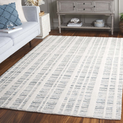 Tapis Fanechka 651 bleu sarcelle / ivoire