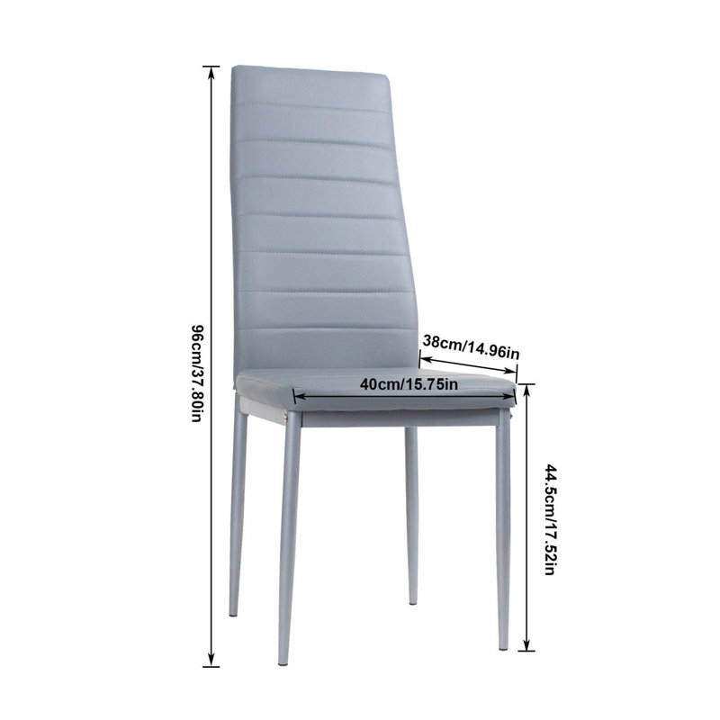 Caniesha 4 - Person Dining Set, Gray, White