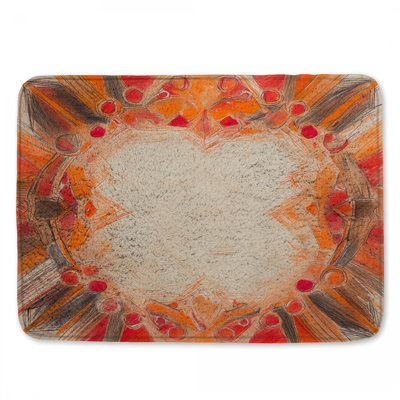 Abstract Circular Shapes Bath Mat