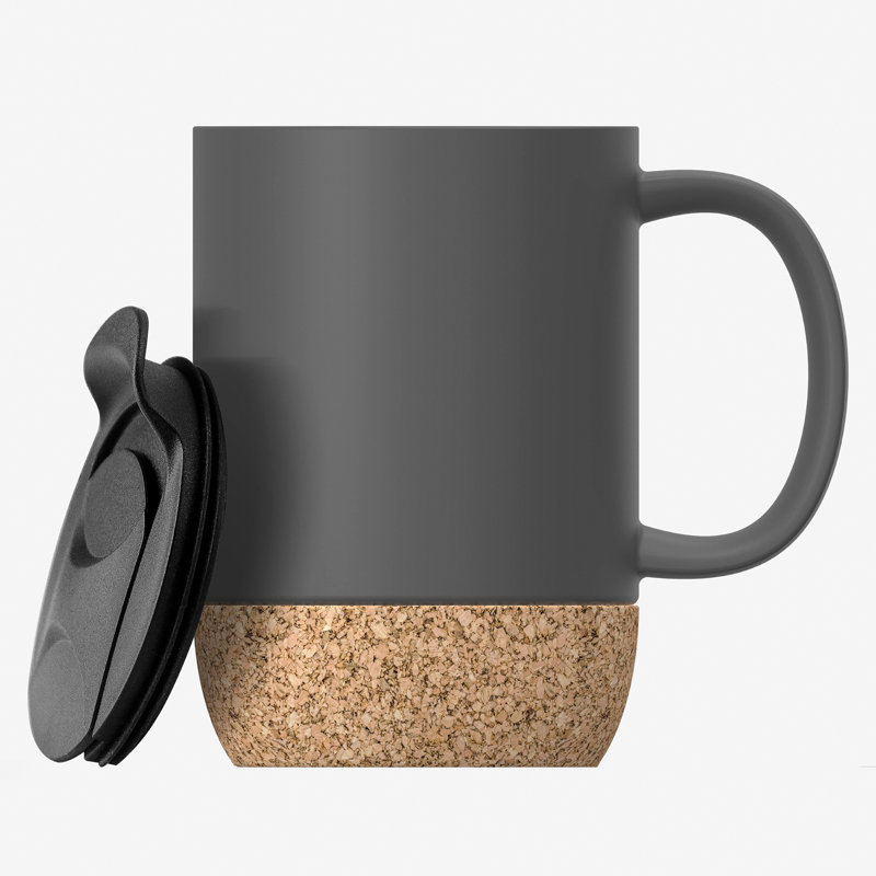 Asobu 12 oz Tasse de voyage en céramique, gris