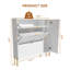 Armoire de rangement en MDF pour chaussures avec tiroirs et tablettes rabattables-2086755472