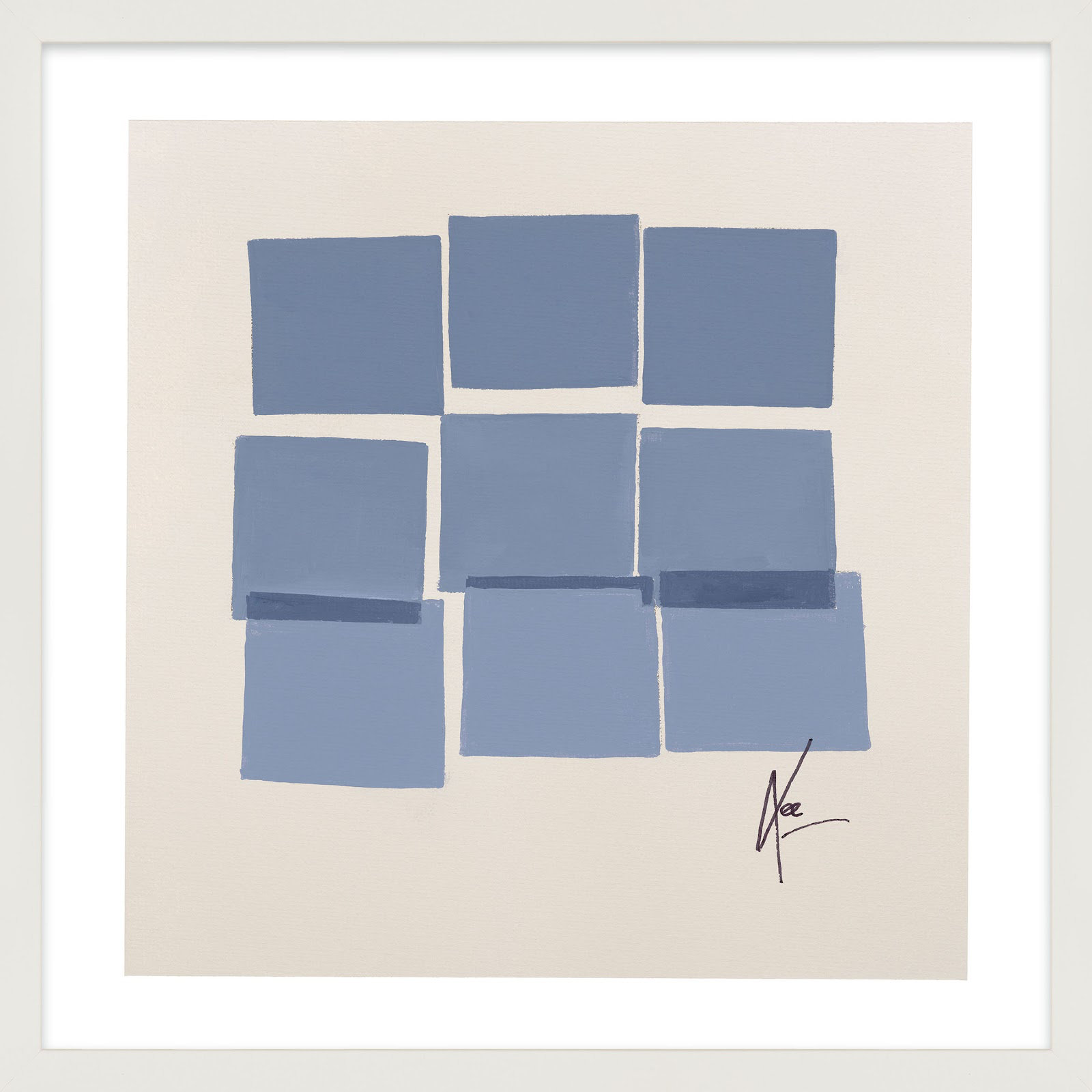 Reflection 1 by Lee Lessem, 16" H x 16" W x 1.25" D, White