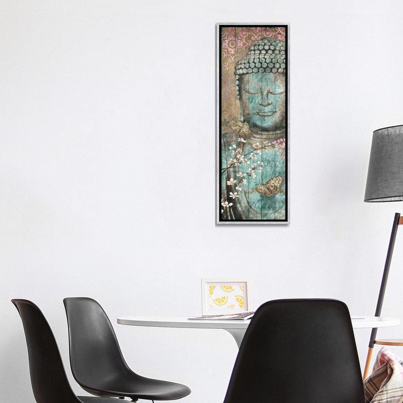 Reproduction d’art panoramique sur toile « floriental Buddha » par Conrad Knutsen, H 48 po x l 16 po x P 1,5 po