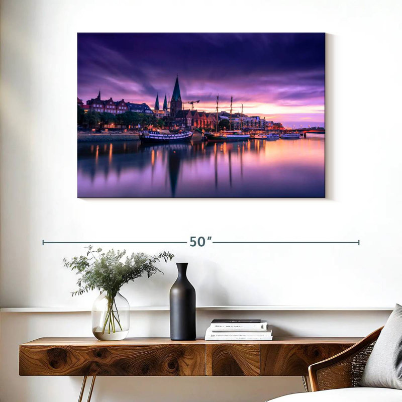 Lever de soleil mauve Nicci Bremen, H 26 po x l 39 po