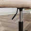 Chaise de bureau beige - pivotant sur 360 degrés, réglable en hauteur, rembourrage en tissu confortable, rembourrage en mousse épaisse, base en métal solide, fonction pivotante 5 pour le style et la fonction, hauteur réglable, rembourrage doux,-1051454121