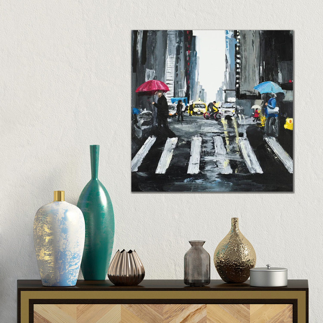 NYC In The Rain von Chelsea Goodrich - Gallery-Wrapped Canvas Giclée on Canvas