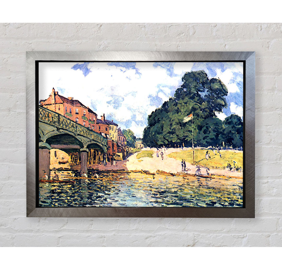 Sisley Bridge Of Hampton Court - Einzelner Bilderrahmen Kunstdrucke