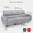 Pursifull Power Zero Wall Reclining Sofa with USB Ports-1545262622-1562559600