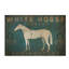 Art mural sur toile tendue - art mural «White Horse With Words Blue» par Ryan Fowler pour le salon, la chambre à coucher ou le bureau - 16 x 24-31883325