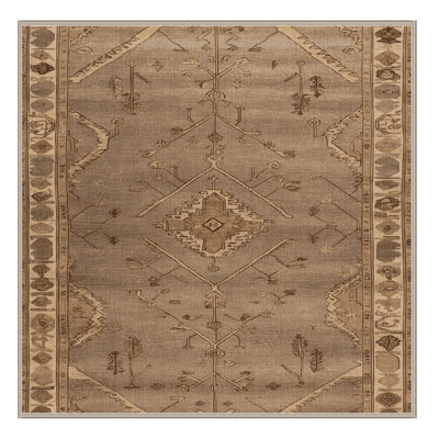 Tapis brun lavable à la machine