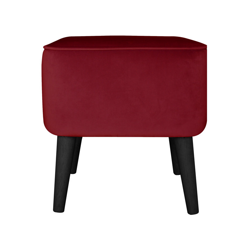 40cm Wide Square Solid Colour Standard Ottoman, Burgundy