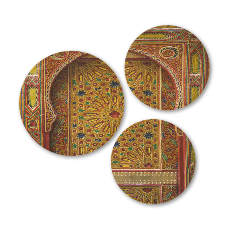 Ensemble de 3 cercles en bois Designart