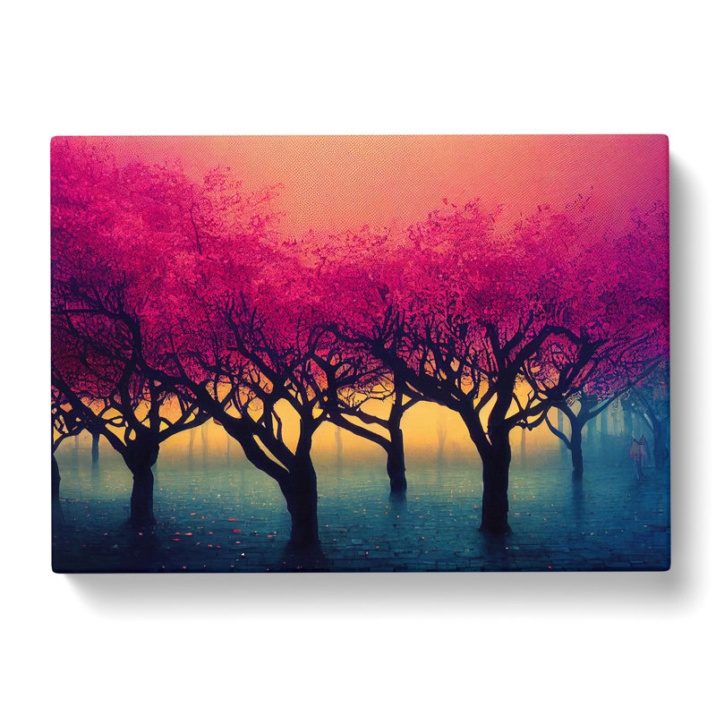 Radiant Tree Forest - Wrapped Canvas, 35cm H x 50cm W x 3cm D