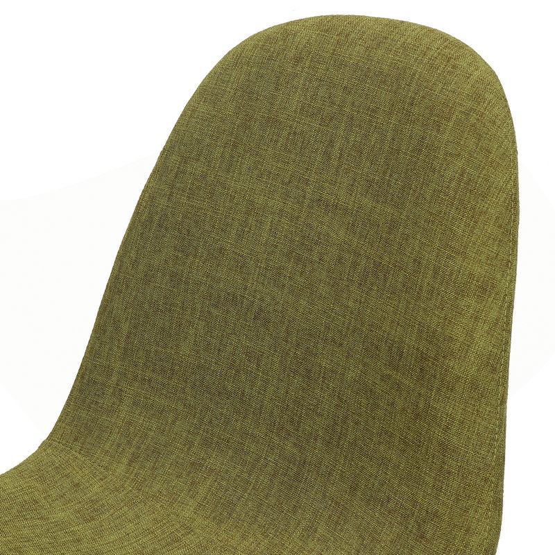 Chaise de salle à manger, Tissu - vert, Beige clair