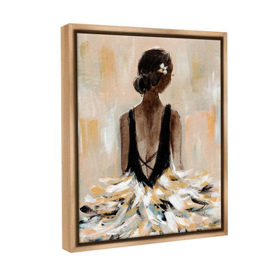 «Ballerina In Abstract Gown» par Annie Warren sur toile