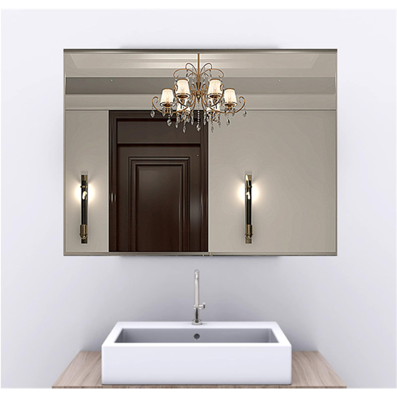 Miroir de salle de bain Bilan, Argent, 30 po x 36 po