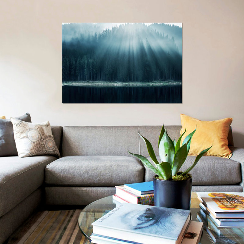 « matinée gloire i », impression sur toile, Papier d'art encadré noir, H 24 po x l 32 po x P 1 po