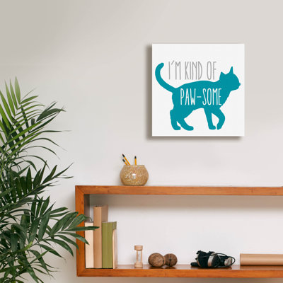  «Pawsome Cat» par Erin Clark, art mural sur toile, 12 po x 12 po