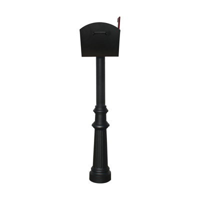 Winfield Whitney Single Mailbox With Handford Post And Fluted Base