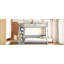 Lit escamotable double sur double avec lève-personne hydraulique et conception de bureau