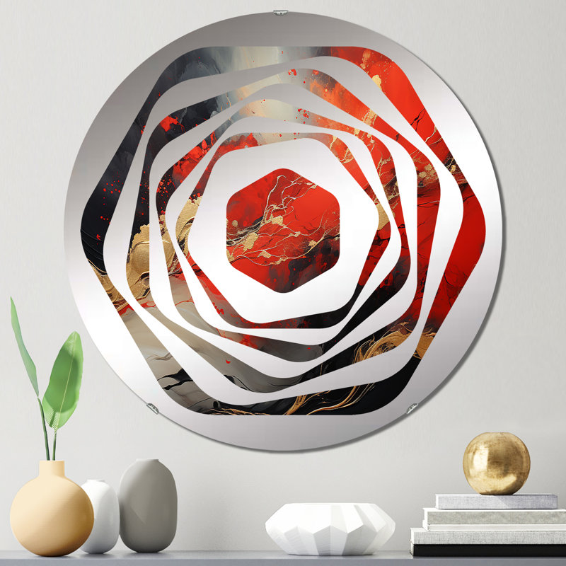 Hornsforth - Miroir décoratif Amorphe, 23,6 po x 23,6 po