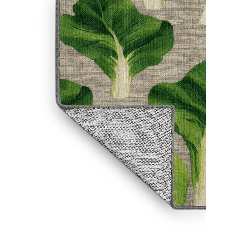 Washable Lettuce Butterhead Vegetables Area Rug, Rectangle 5' x 8'