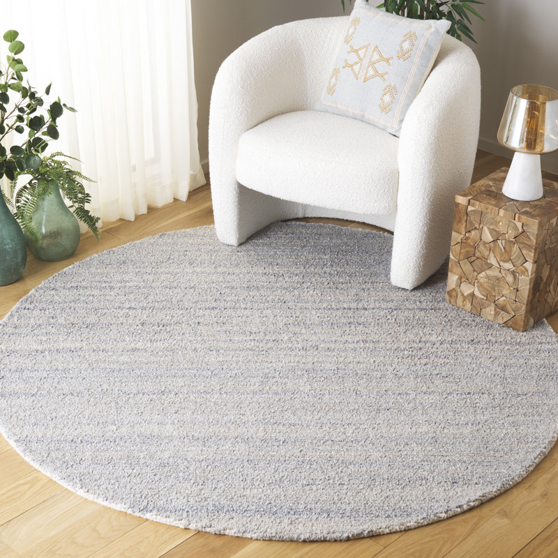 Ebony Hand Tufted Pet Yarn Pile Rug, Round 6'