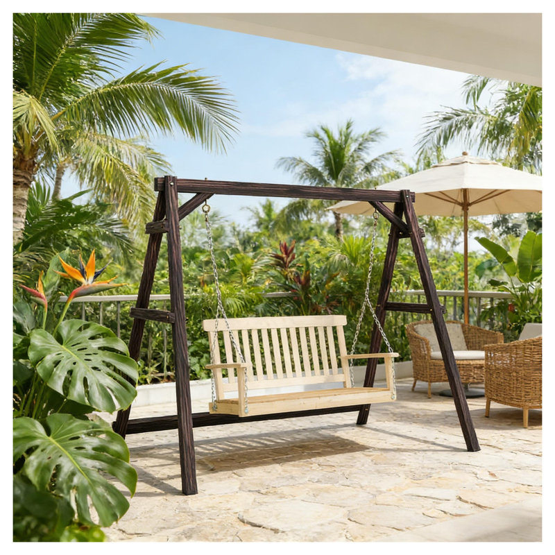 Balancelle en bois robuste à structure en carbone pour chaises suspendues