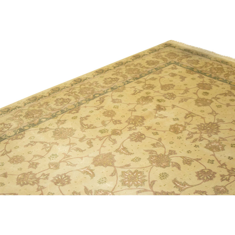 High-Quality Hand-Knotted Gold Area Rug
