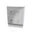 Worcester Fully Assembled Worcester 2 Drawer Bedside Cabinet In Black Gloss & White (Ready Assmbled)-1218000716