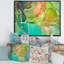 Marbre abstrait vert et turquoise - reproduction sur toile-67381030-67381037