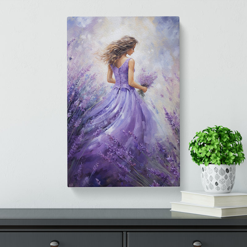 Lavender Flower Romanticism Art - No Frame Print, 60cm H x 40cm W x 3cm D