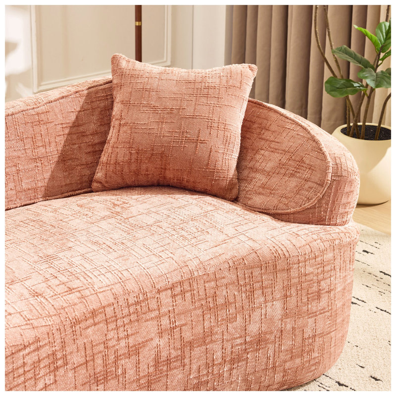 Ensemble de causeuse en tissu chenille rétro de l 66,93 po x P 35,83 po x H 27,56 po Vintage