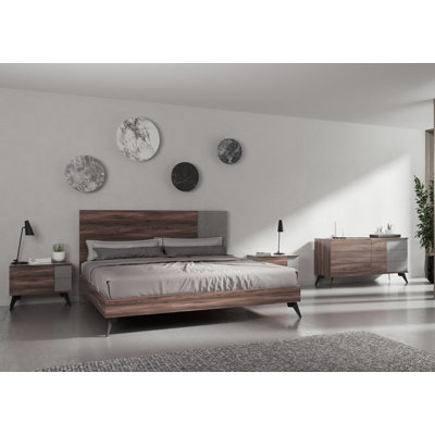 Ensemble de chambre à coucher moderne 4 pièces Palermo