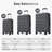 24 Inch Hardshell ABS Checked Luggage, Durable Expandable Travel Suitcase With Spinner Wheels, TSA Lock