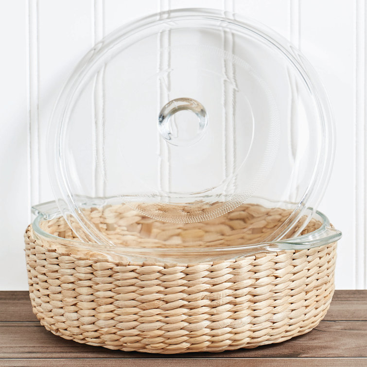Dolly Parton 1.9-Qt. Covered With Wicker Basket Casserole Dish