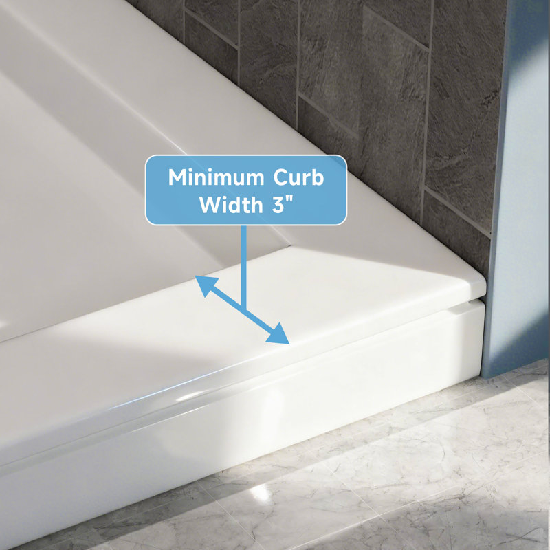 Porte de douche coulissante double sans cadre de 44 à 48 po x H 76 po avec verre trempé transparent de 5/16 po (8 mm)