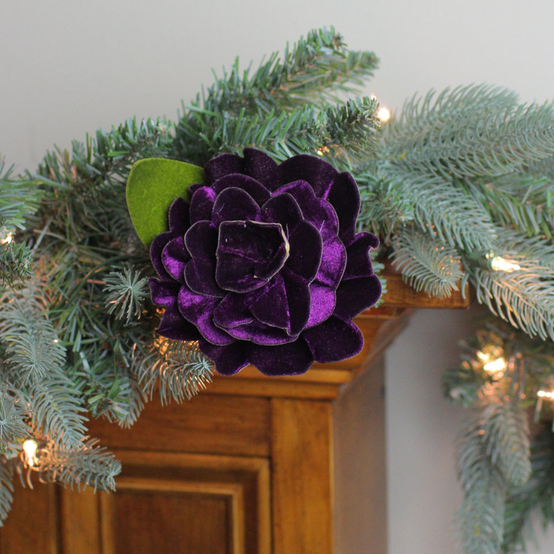 Ornement de Noël fleur de camélia 5 po