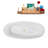 67" Streamline Soaking Glossy White Freestanding Tub and Tray With Internal Drain-101413351