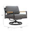 Chaise pivotante Rosabel Koleso - gris
