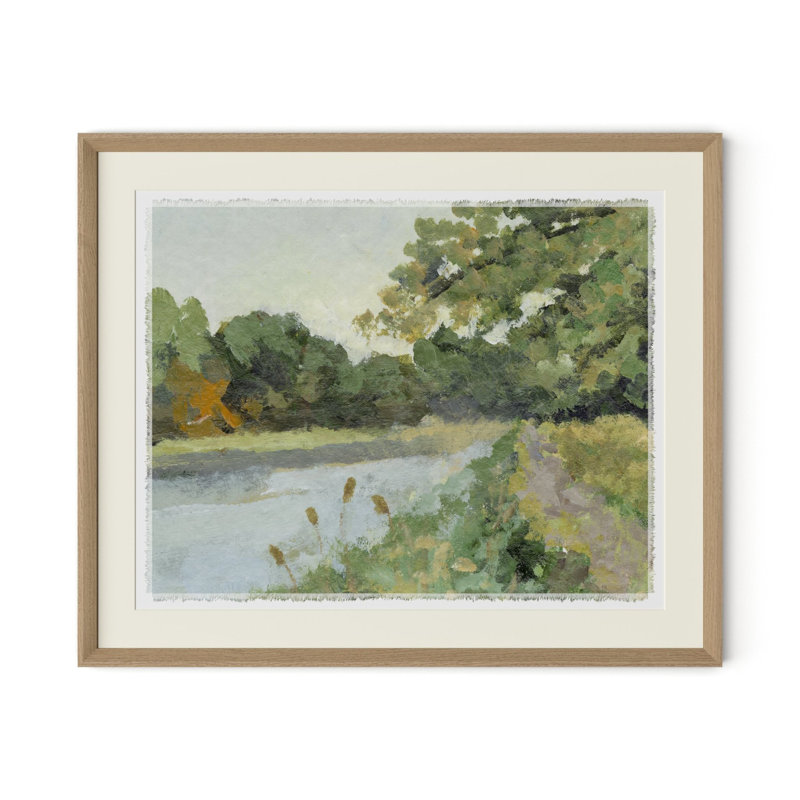 Still Waters Painting by Brittany Smith, White/Neutral, 15.5" H x 18" W