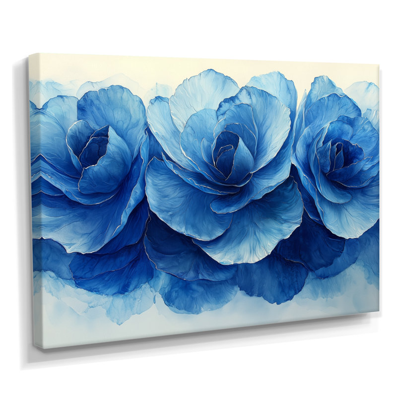 «Isamara Aqua Spiral Aloe Leaf Succulent II» - art mural succulent, H 16 po x l 32 po, Toile tendue, Ne s’applique pas