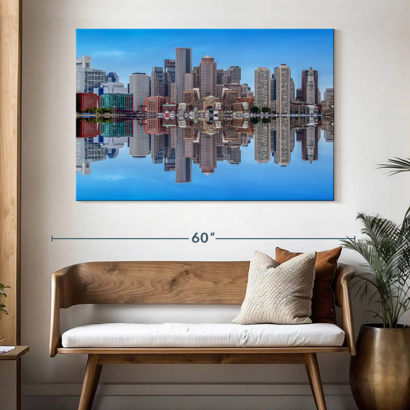 Sireci Boston Skyline Reflection, 34" H x 51" W