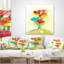 Bouquet de fleurs sur un coussin lombaire à ressorts floral vase