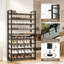 Grand range-chaussures en métal, range-chaussures empilable à 10 niveaux, rangement vertical robuste pour jusqu'à 62 paires, pour placard, entrée, garage, porte d'entrée