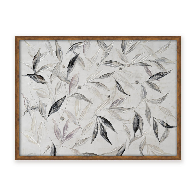 Nature Inspired "Soft Descent" Canvas Wall Art By , 16" H x 24" W x 1.125" D, Framed Matted Print, Black
