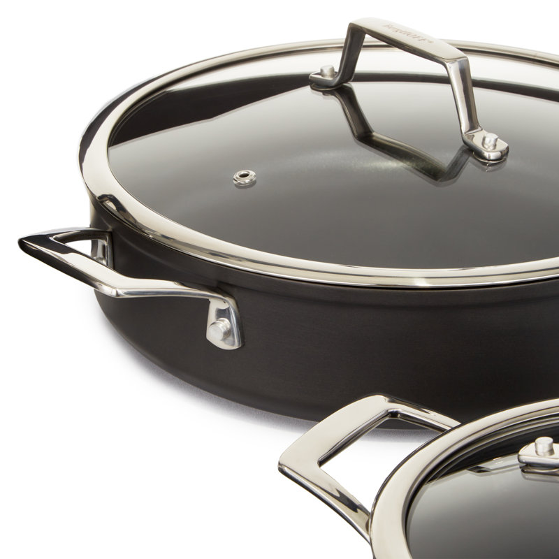 Ensemble de batterie de cuisine anti-adhésive avec couvercle en verre 5 pièces BergHOFF Essentials